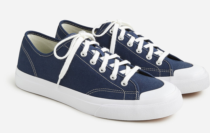 navy sneakers from J.Crew