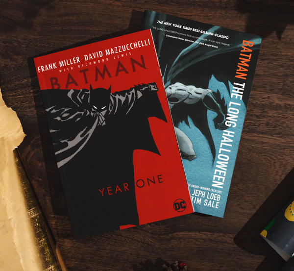 batman year one and the long halloween graphic novels