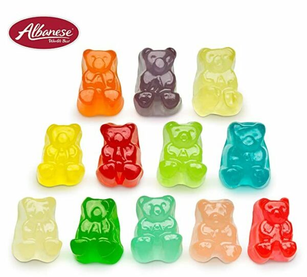 an assortment of gummy bear candy