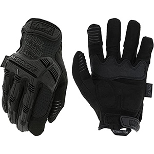 a pair of black tactical safety gloves