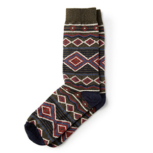 a pair of patterned socks