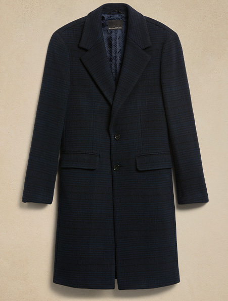 a long wool blend top coat
