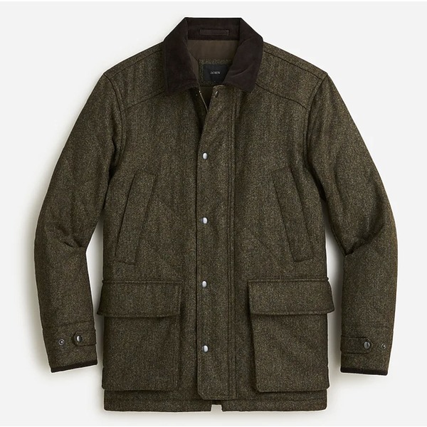 a quilted English wool jacket