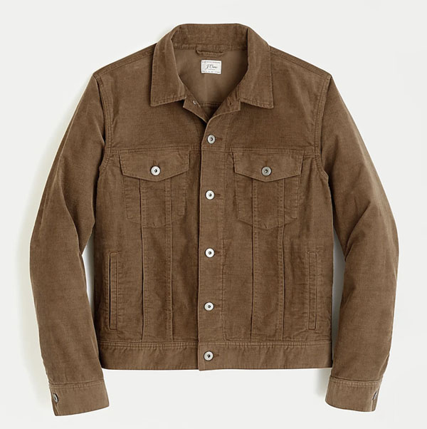 tan brown corduroy trucker jacket