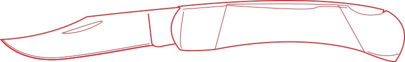 clipp point knife shape diagram