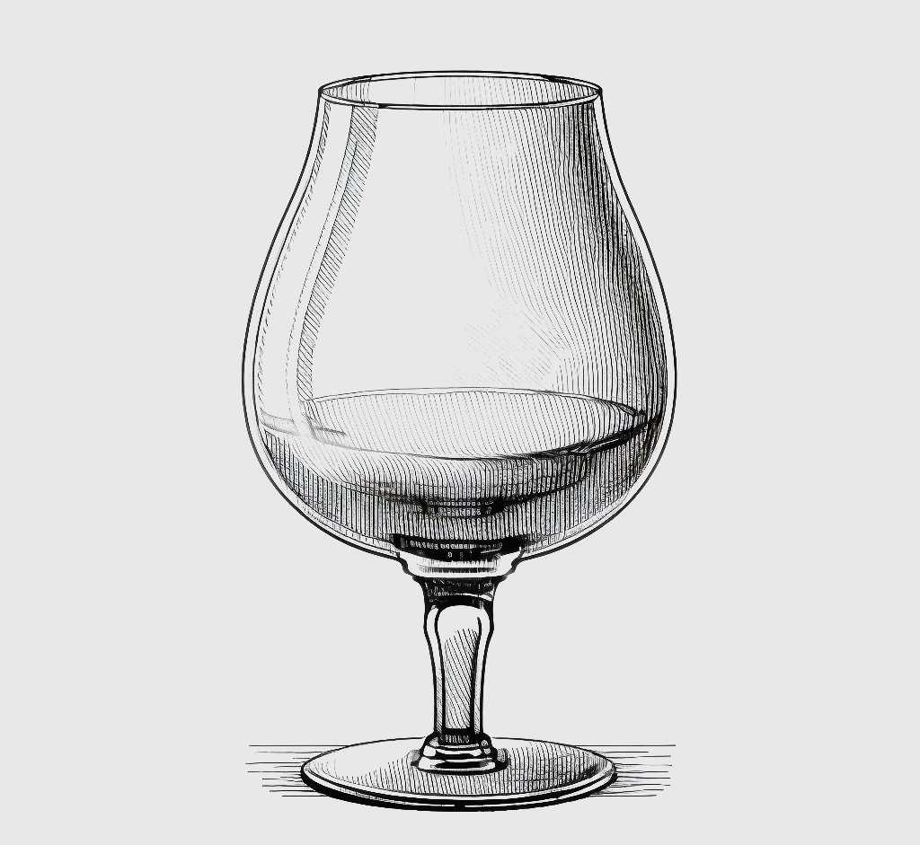 brandy snifter illustration