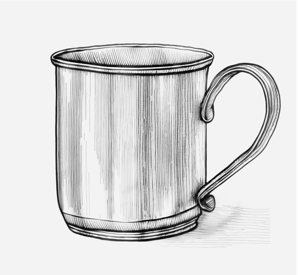 copper mug for cocktails illustration