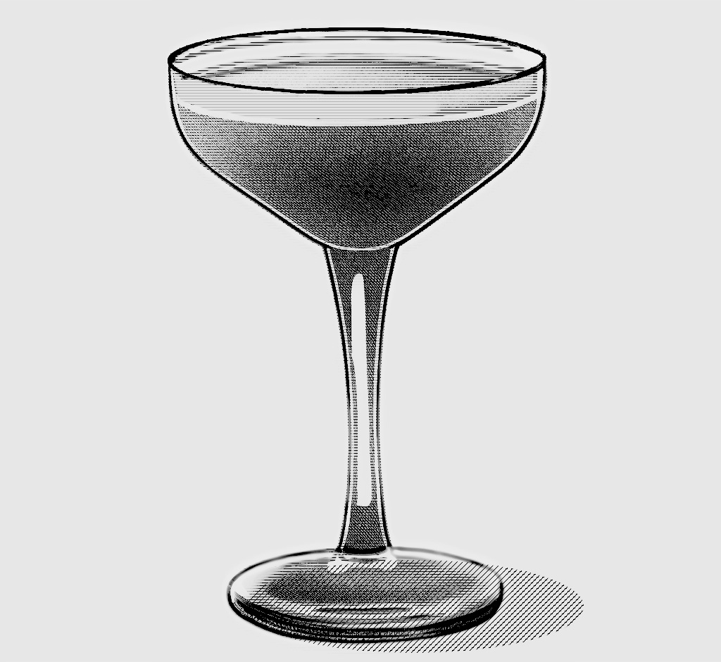 cocktail coupe glass illustration