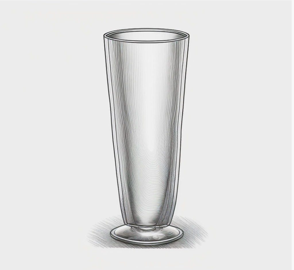 pilsner flute glass illustration