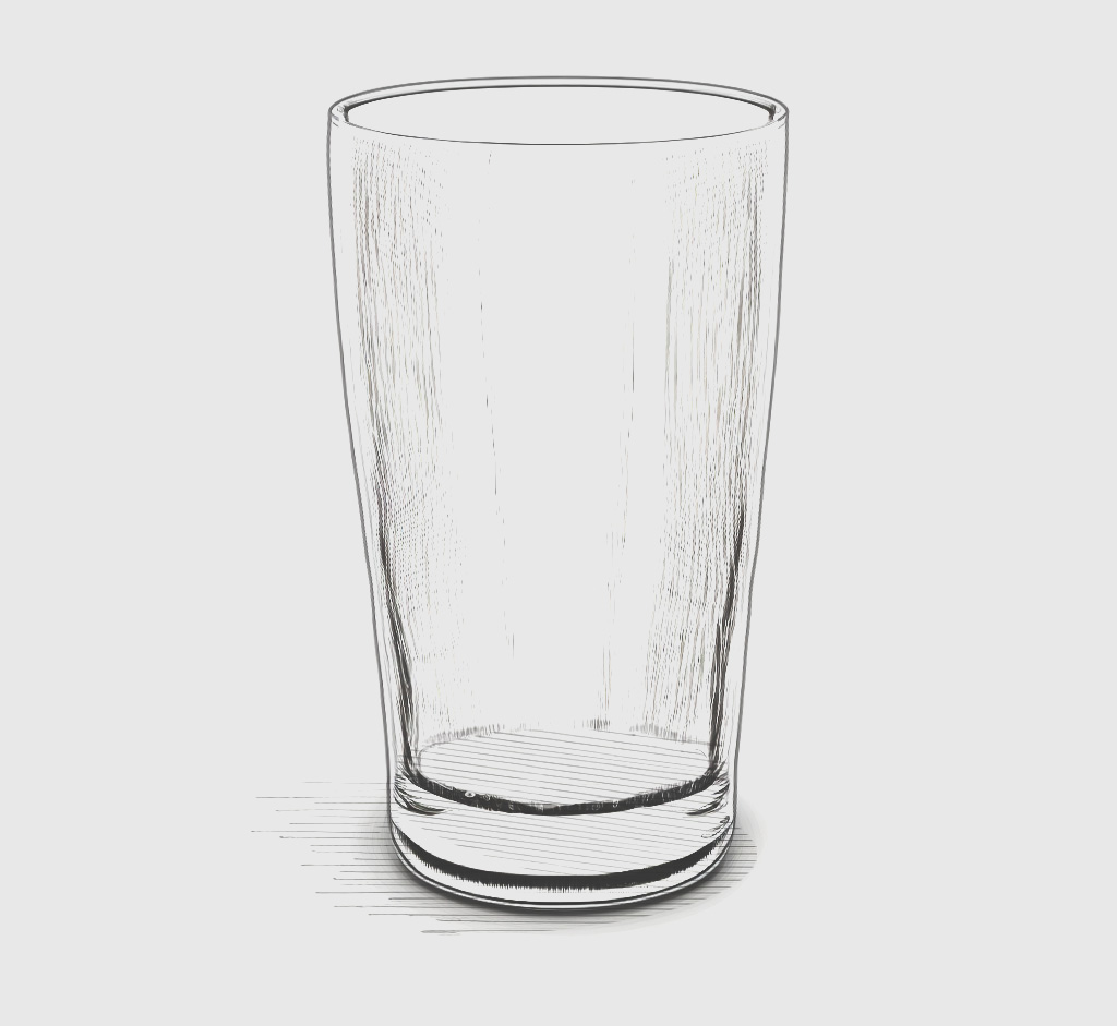 shaker pint glass illustration