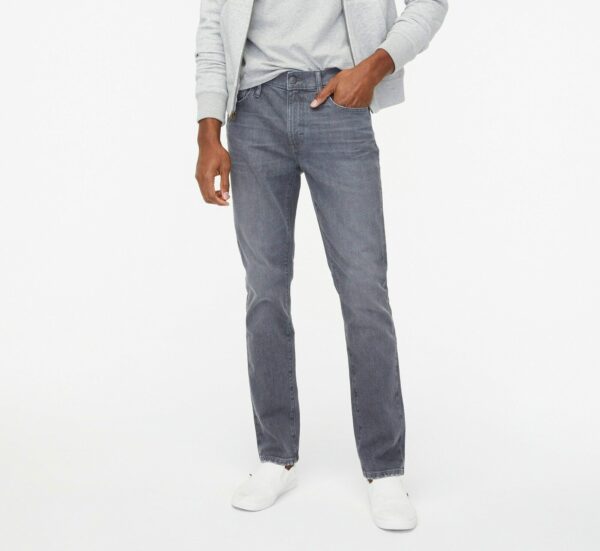 a man wearing slim fit jeans