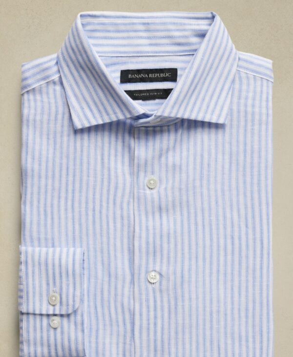 linen cotton button front dress shirt