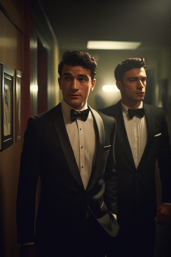 two men wearing tuxedos