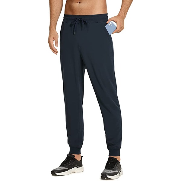 a man wearing athletic jogger pant