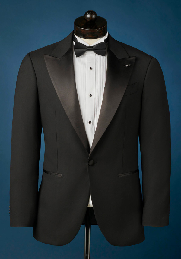 tuxedo jacket with shirt and bow tie