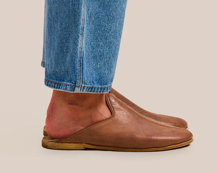 sabah leather mule