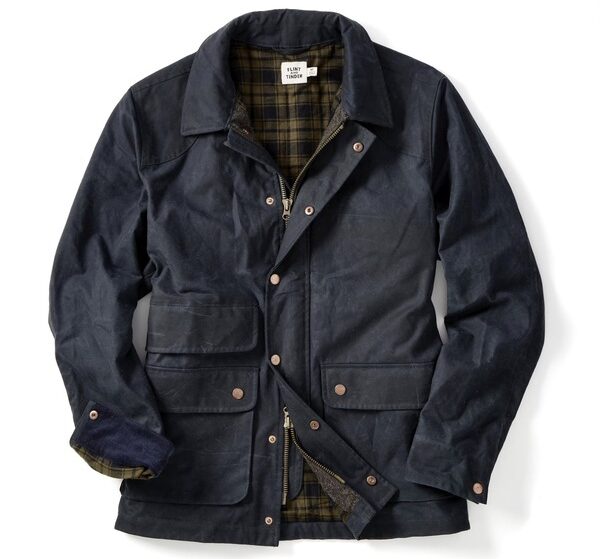 a flannel lined waxed jacket