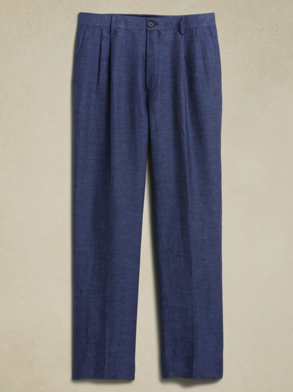 navy blue linen pant