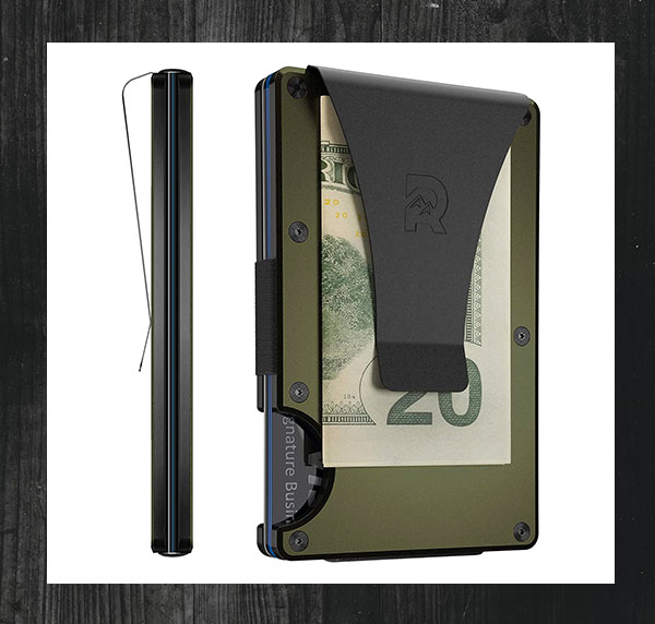 radio frequency identification blocking wallet with credit card holder and money clip