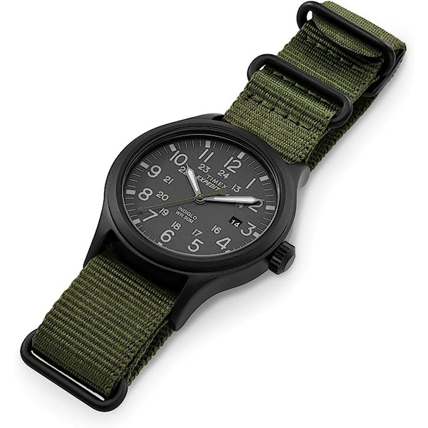 a water resistant nylon strap watch 