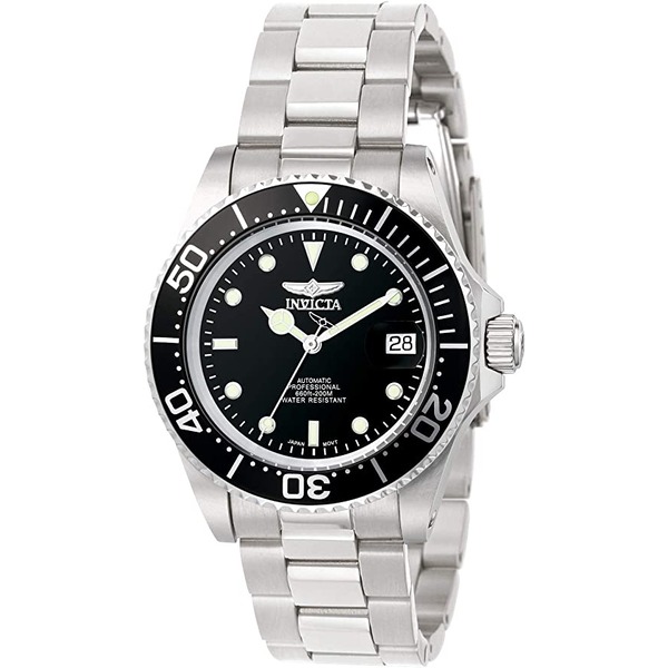 a stainless steel diver watch