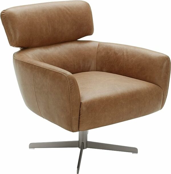a modern style swivel lounge chair