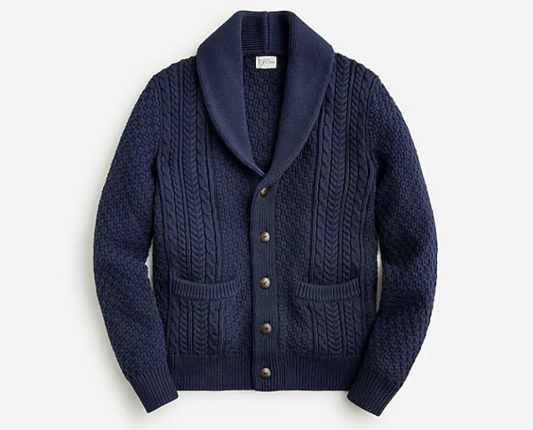a shawl collar cardigan sweater from J.Crew fall sale