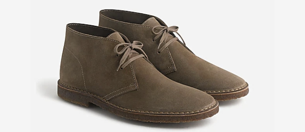 a pair of suede lace up boots from J.Crew fall sale