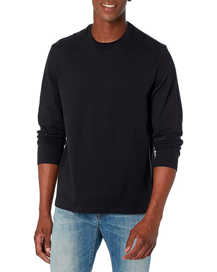 amazon essentials black long sleeve t-shirt
