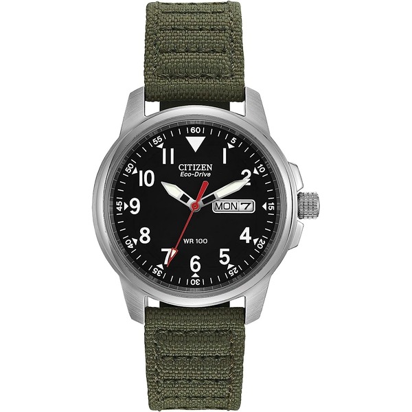 a water resistant watch with a nylon strap