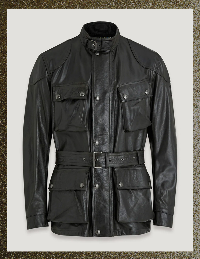 belstaff black leather jacket