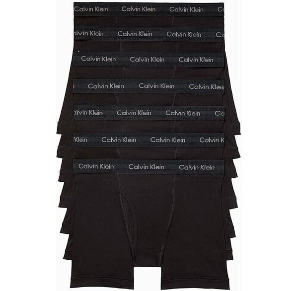 7 pack of calvin klein black boxer briefs