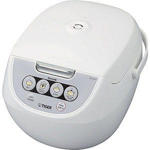 electric rice cooker with food steamer basket