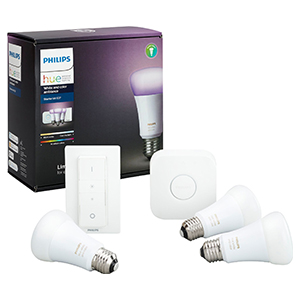 Primer Approved logo over a smart LED light bulb color ambiance kit