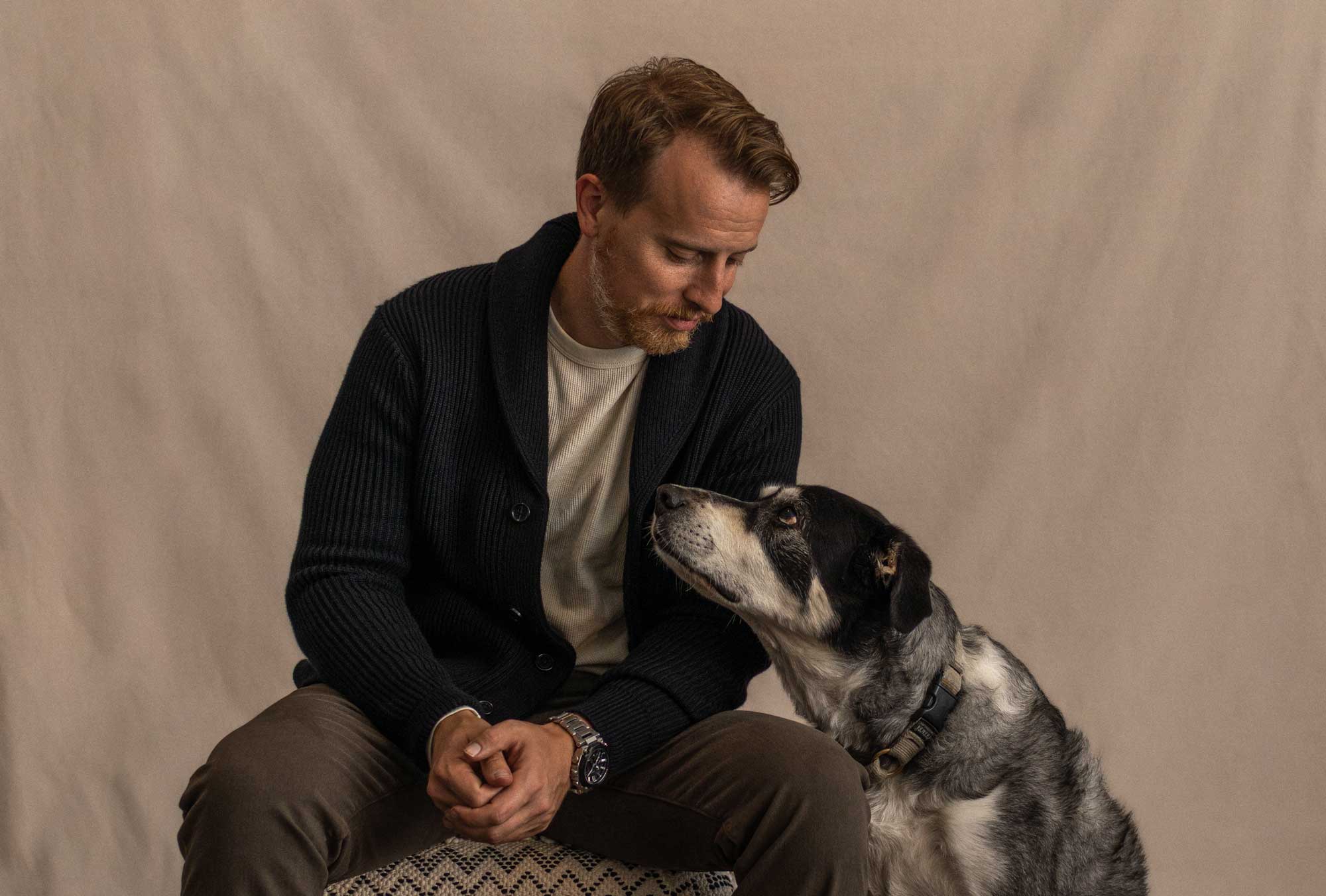Andrew Snavely with dog