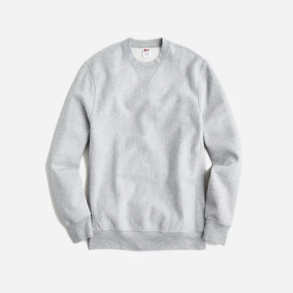 a gray sweatshirt