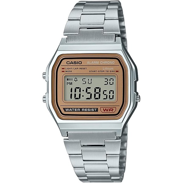 a casio digital silver bracelet watch