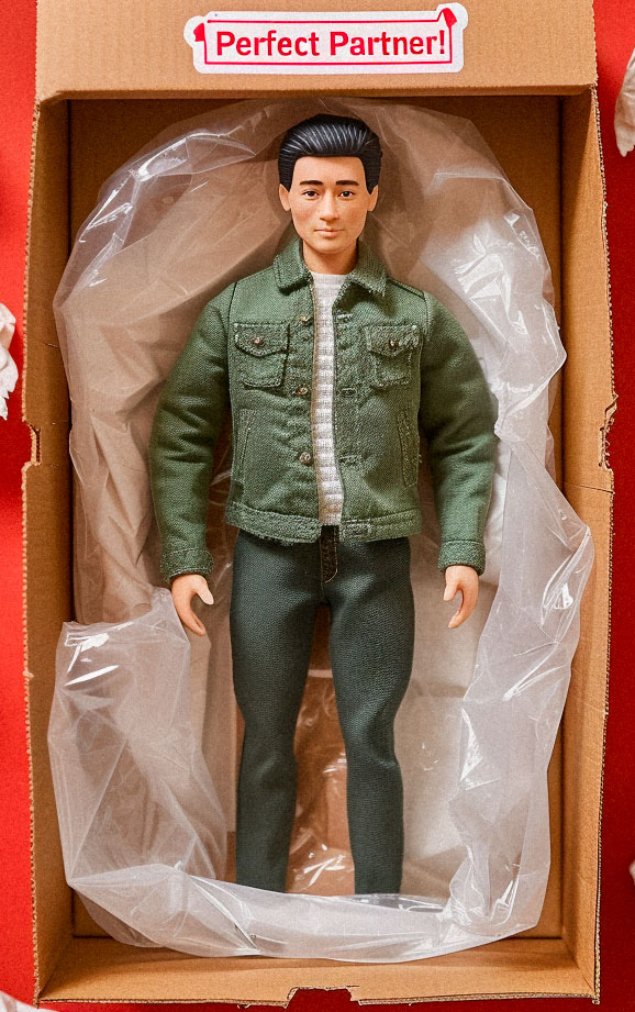 an asian toy figure in packaging that reads  perfect partner