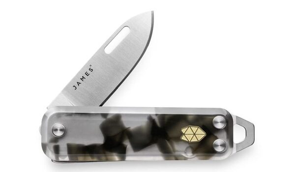a stainless steel pocket knife