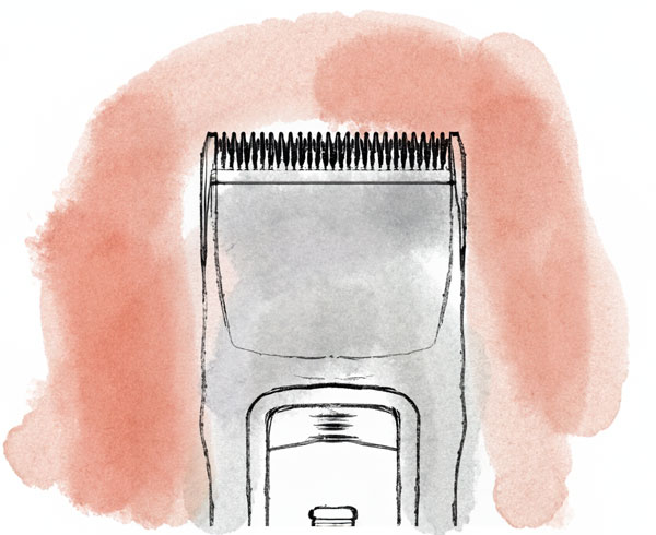 illustration of beard trimmer head