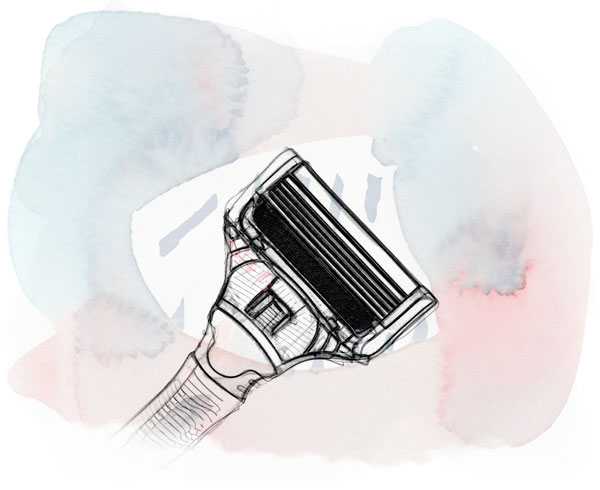 illustration of a cartridge razor