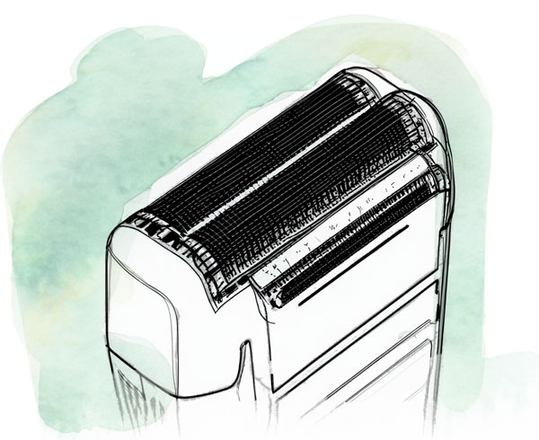 illustration of an electric foil shaver