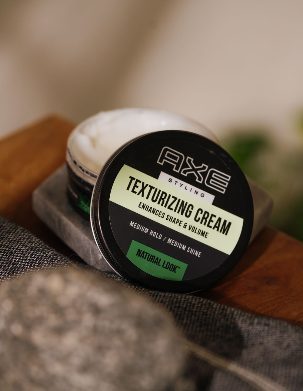 can of axe styling texturizing cream for natural look