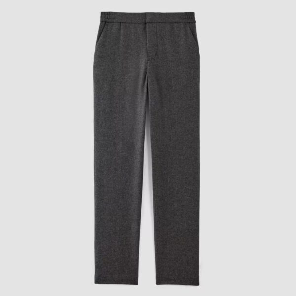 wool flannel pants with tapered leg
