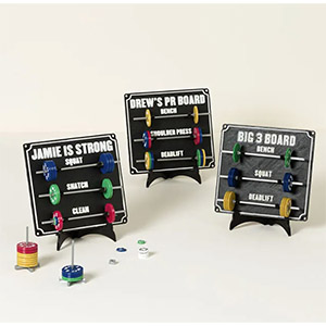 Personalized Weight Lifting Progress Board 