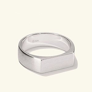Slim Rectangular Signet Ring 
