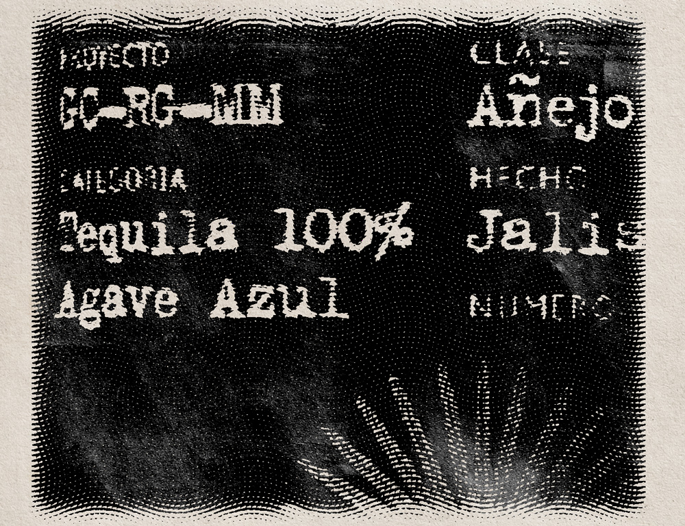 blue-agave on tequila label