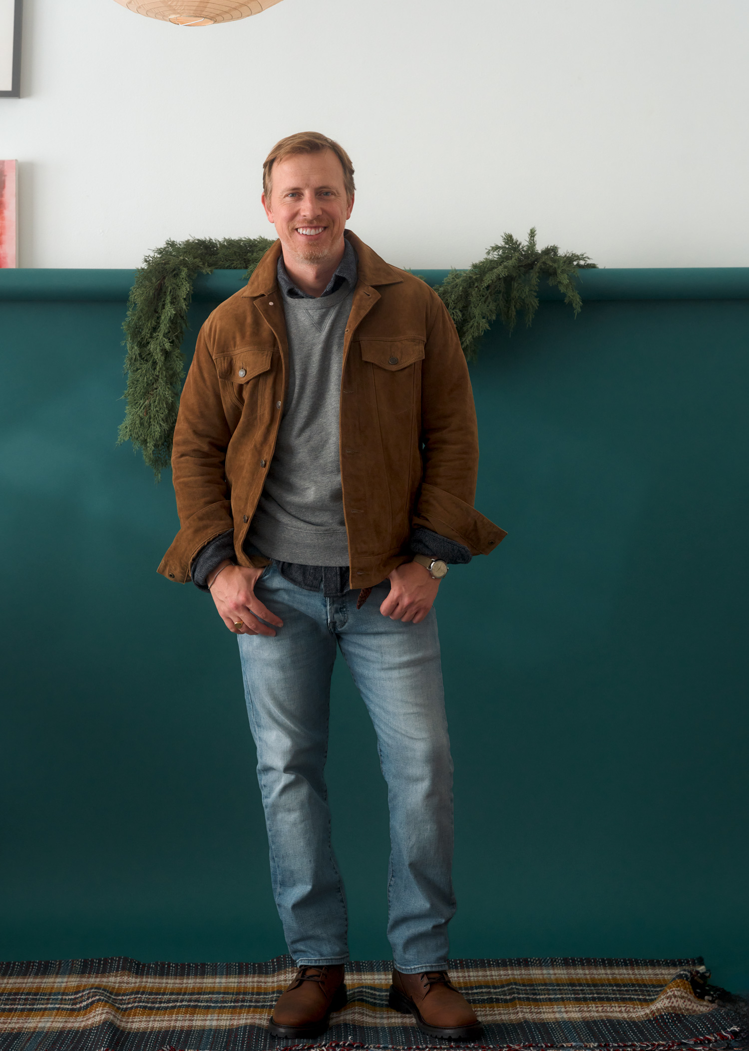 men suede leather jacket gift