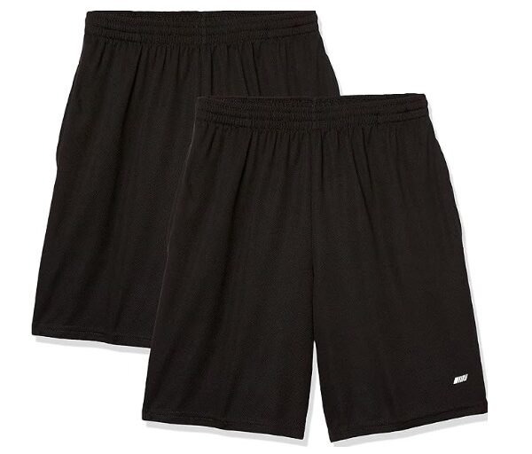 pack of two basketball style shorts
