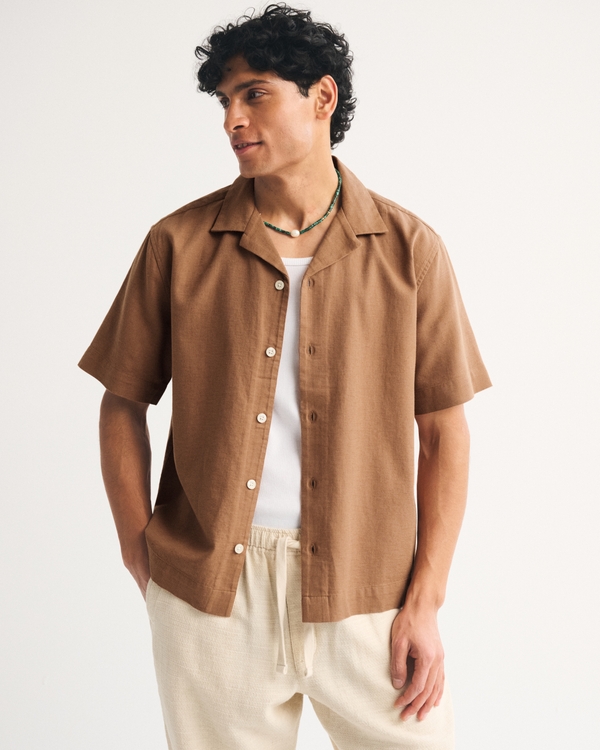 orange short sleeve shirt